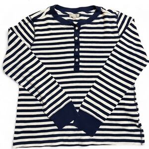 J.Crew stripped navy waffle/ thermal pajama top. Size XL